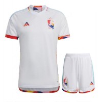 Camiseta Bélgica Segunda Equipación Replica Mundial 2022 para niños mangas cortas (+ Pantalones cortos)